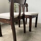 Set of 6 brutalist chairs from the 1940s