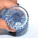 Vintage vase in blown glass and blue and purple glass paste - Murano Glass Bottle? Italy