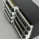 Black and chrome 8-drawer chest of drawers from the 70s - 80s