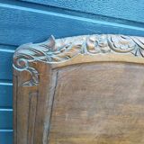 1950s solid oak headboard