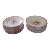 Plates with a floral bouquet design.