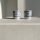 Set of 2 Scandinavian liqueur glasses or cups