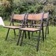 Chaises pliantes cannée