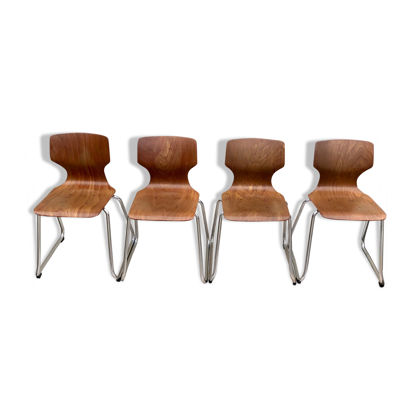 4 vintage Flottoto chairs