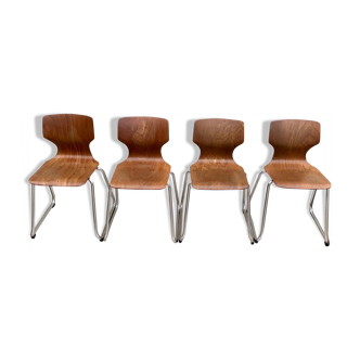 4 vintage Flottoto chairs