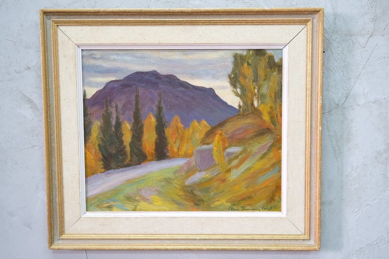Steen Flemming ( 1897-1977 ), Swedish Impressionist Painting, 1948, Oil on Panel, Framed.