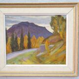 Steen Flemming ( 1897-1977 ), Swedish Impressionist Painting, 1948, Oil on Panel, Framed.