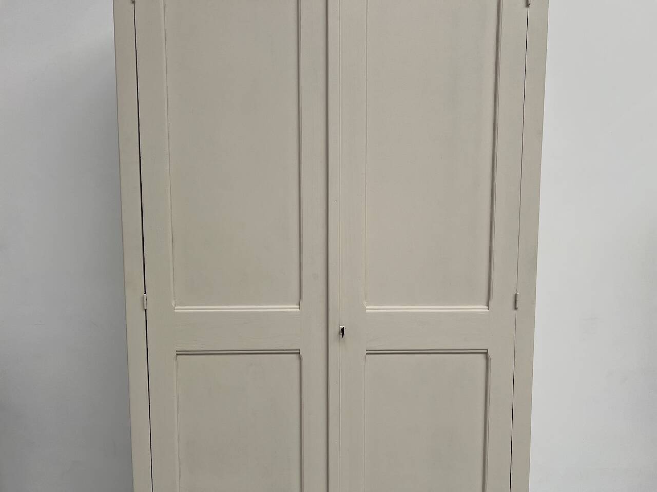 Restored 1930 art deco wardrobe, pure linen color