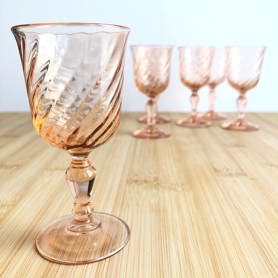 6 Rosaline 70's port glasses
