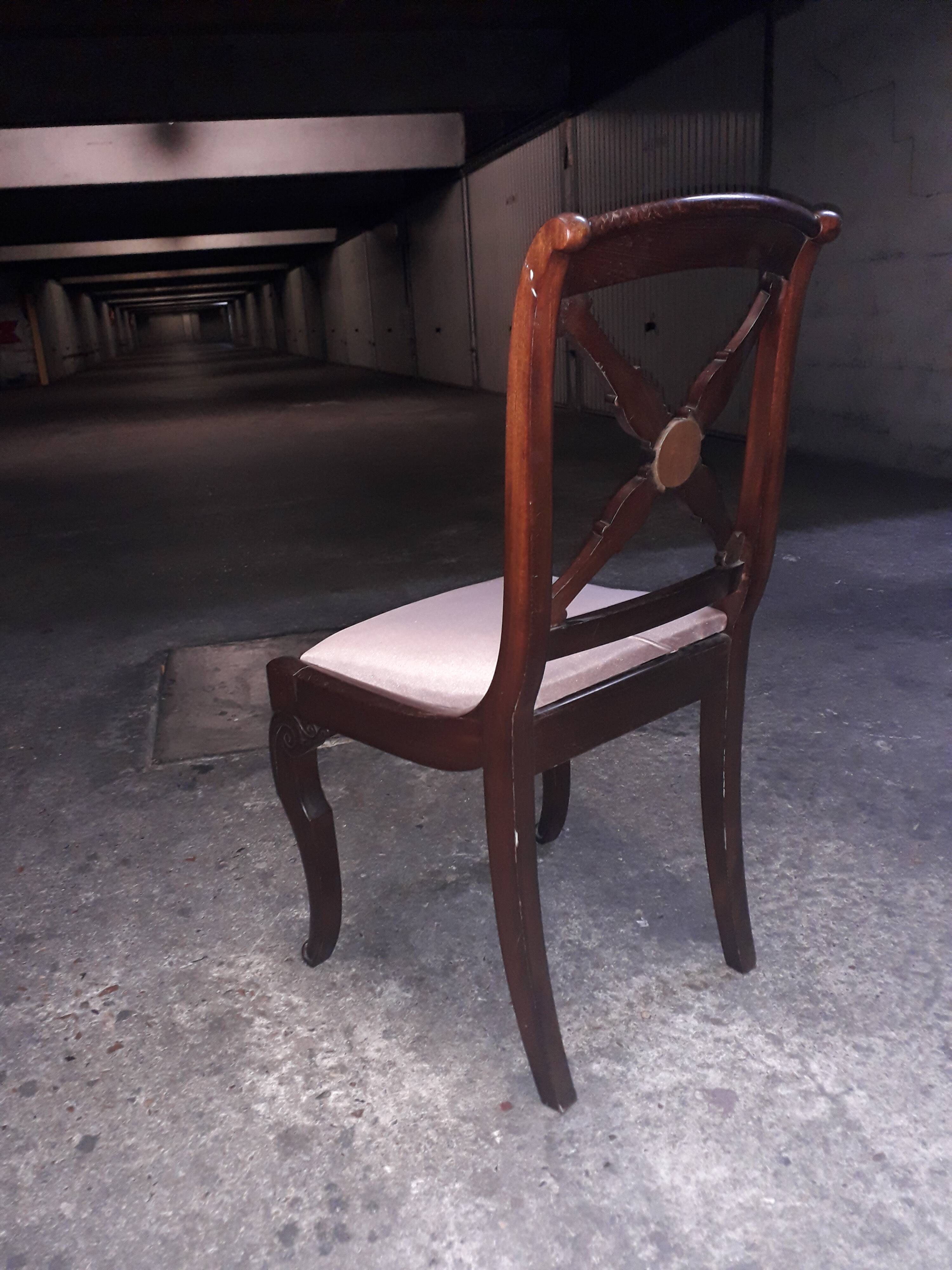 Chaise acajou retauration