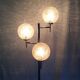 Chrome metal lamppost 3 tulip foot lights 70