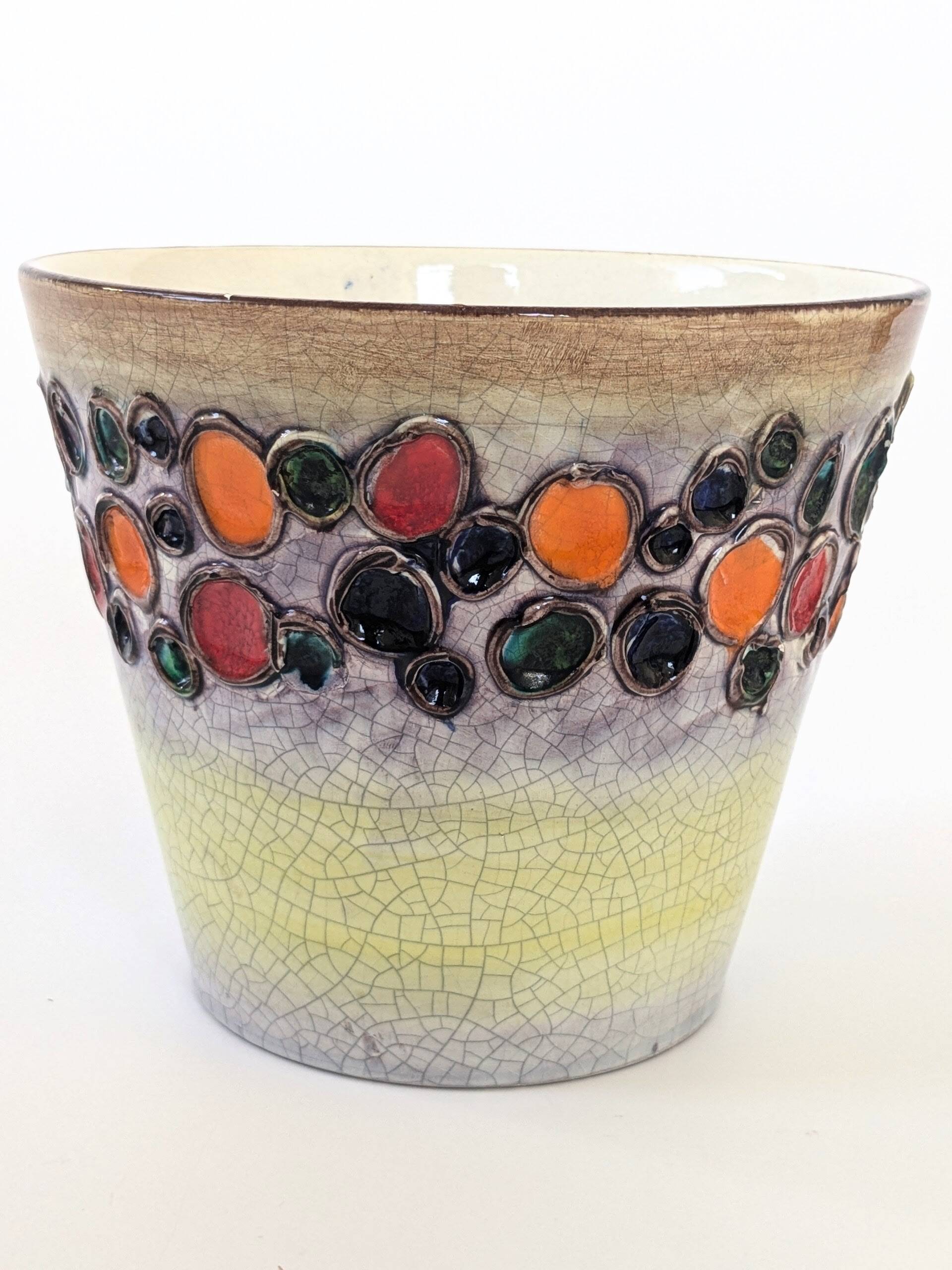 Ceramic flowerpot from the 60s | Alvino Bagni | Italy
