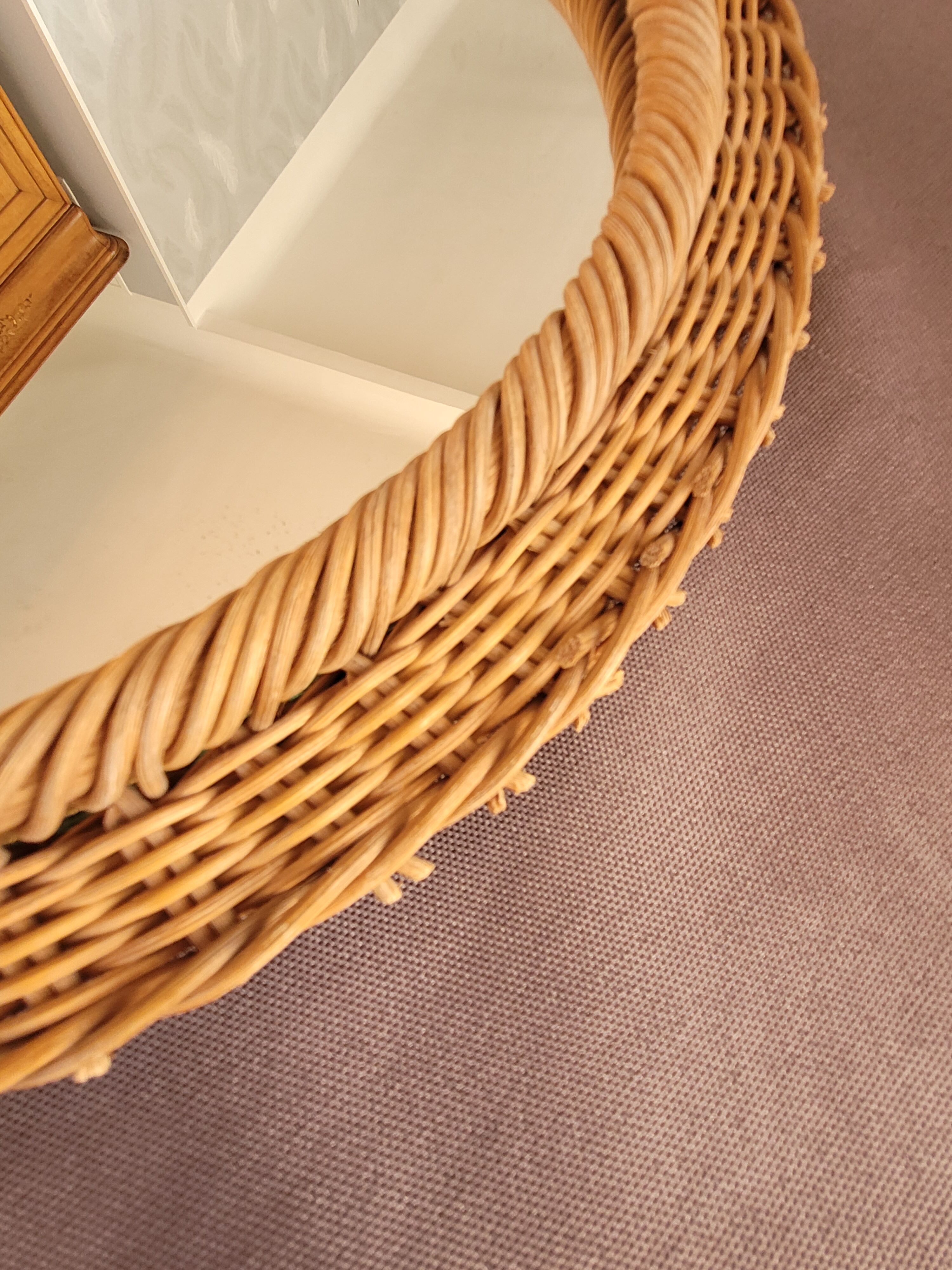 Vintage rattan mirror