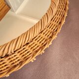 Vintage rattan mirror