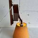 VINTAGE WOODEN WALL LAMP / SCISSOR LAMP WITH LAMPSHADE 'ARO LEUCHTEN'