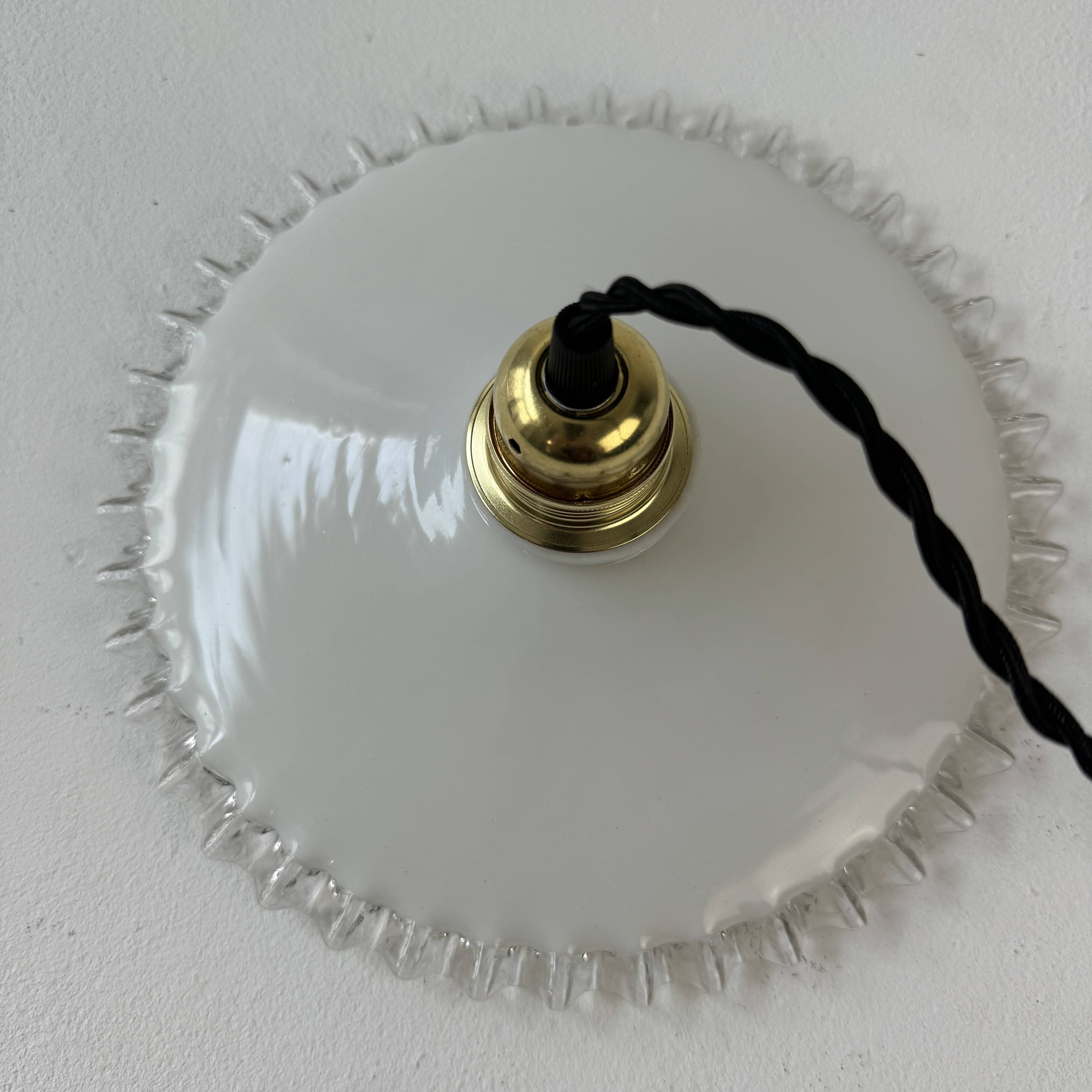 Antique vintage opaline lace pendant light 25 cm