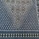 Tapis bleu tissé à la main en pure laine