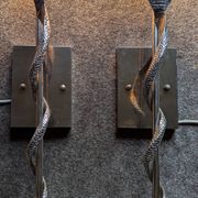Heavy Pair of Cobra Wall Lights