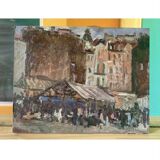 Place de Clichy Paris peinture à l’huile impressionniste