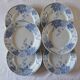 Lot 6 flat plates iron earth K&G Lunéville Platane series