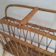 Rattan magazine rack