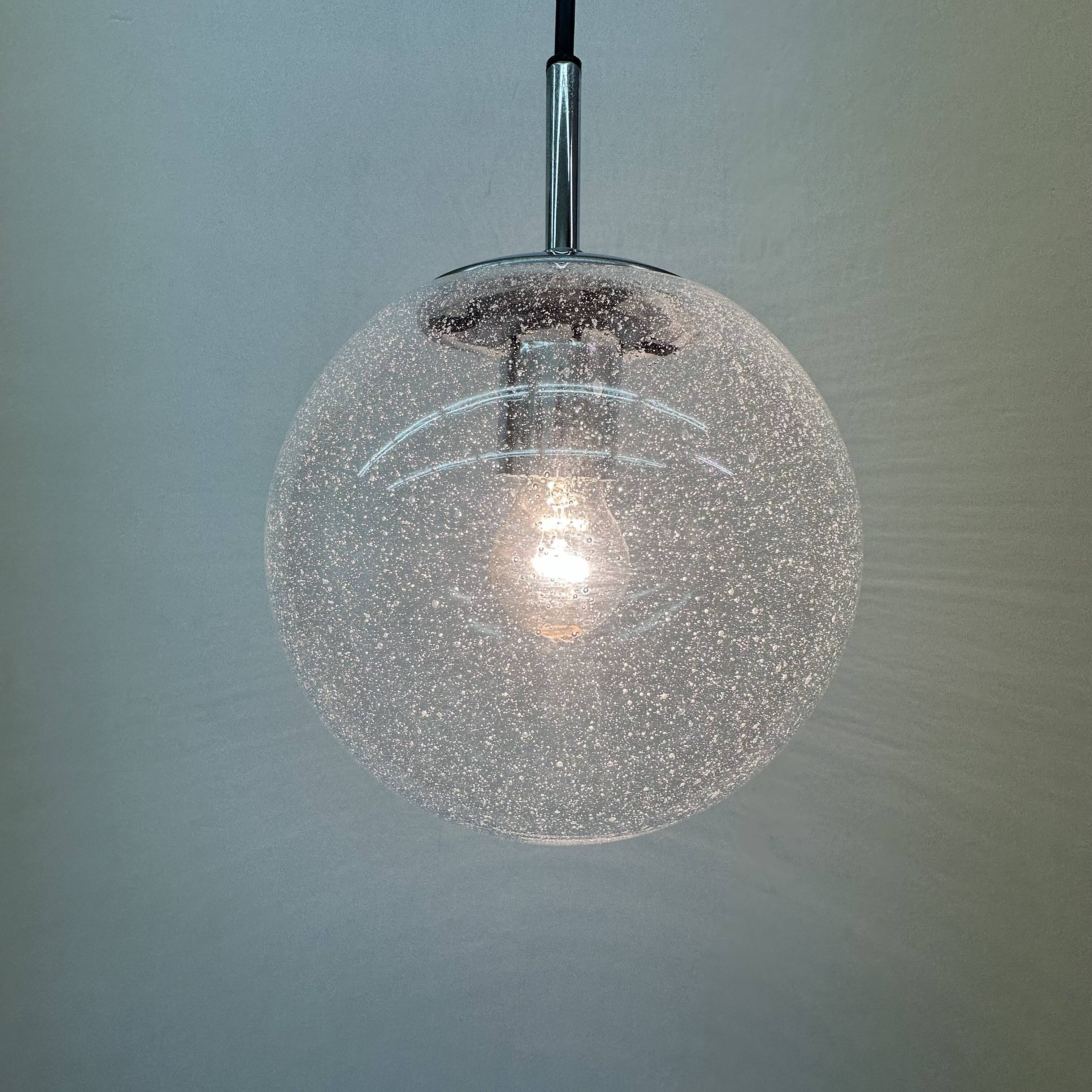 Glashütte Limburg hanging lamp , 1970’s