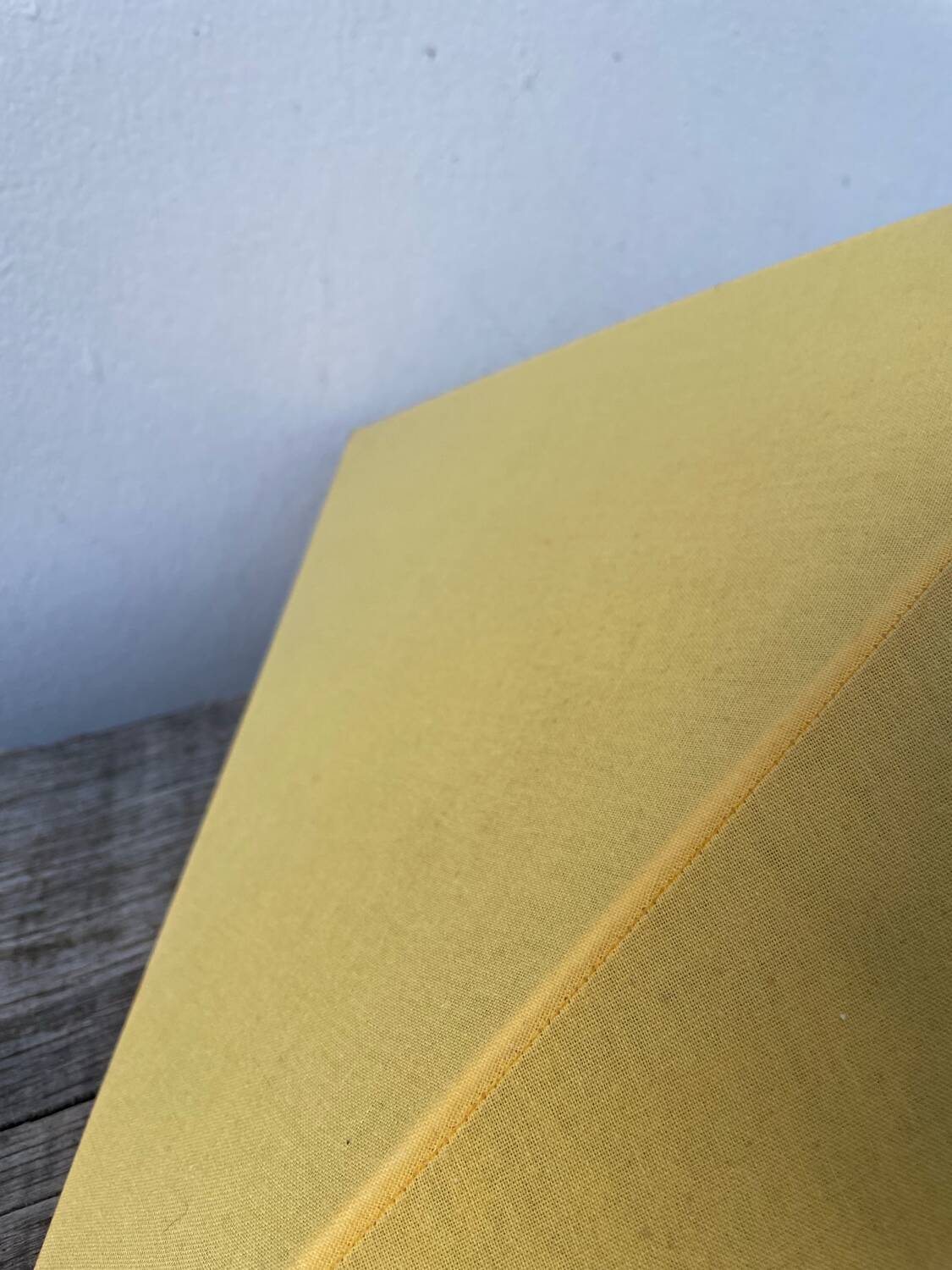 Yellow fabric pendant light 1990