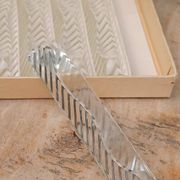 Set of 12 vintage double crystal knife rests with box