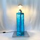 Large blue and chrome Murano lamp, 1960s. Italy
