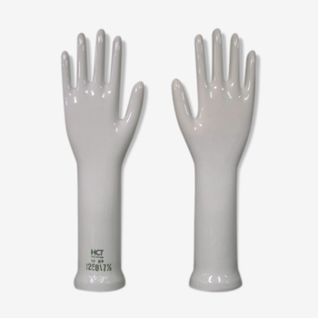 Pair of porcelain hands West Germany, 60s