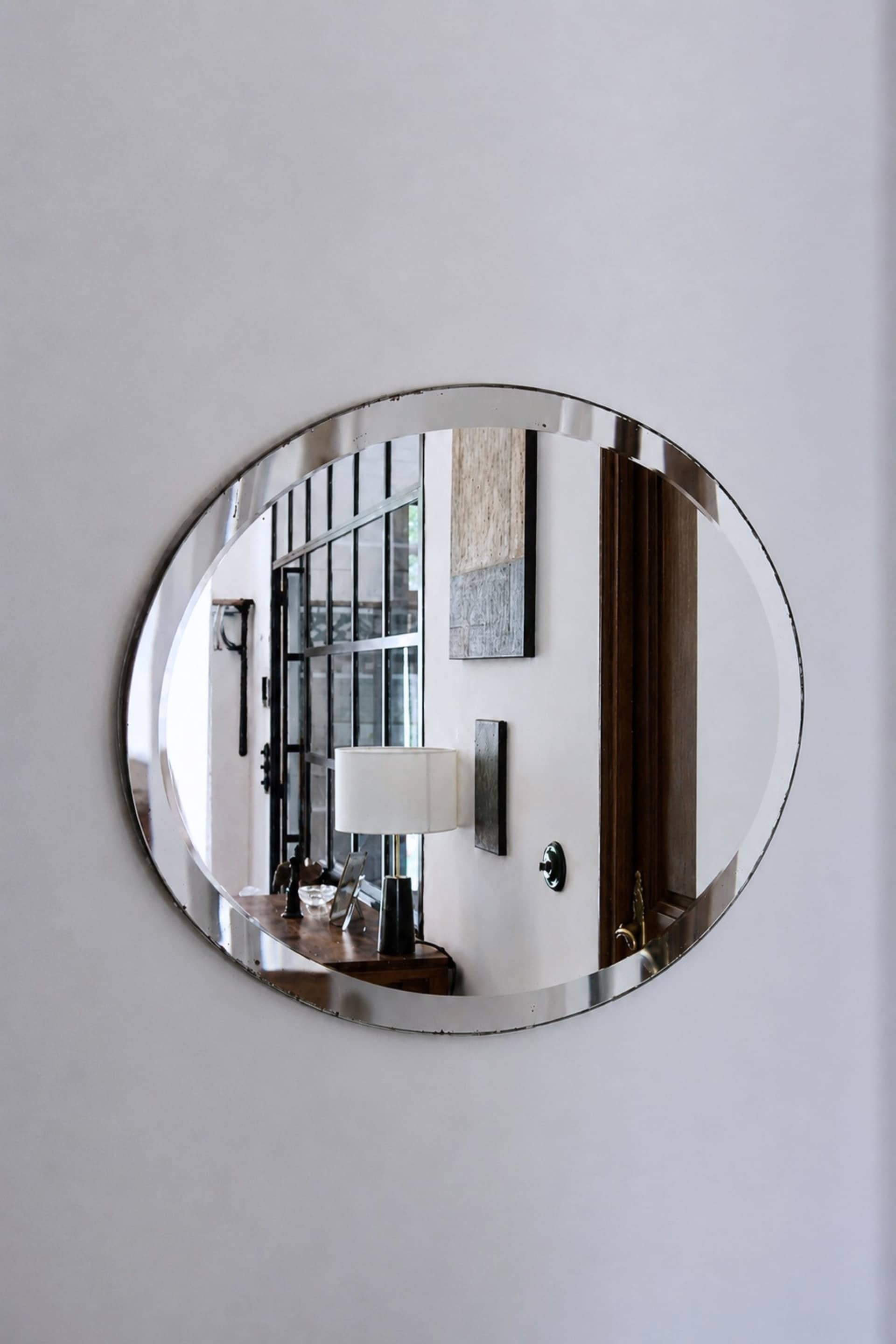 Mmiroir ovale biseauté vintage
