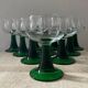 Series of 10 vintage stemmed glasses from the 70s