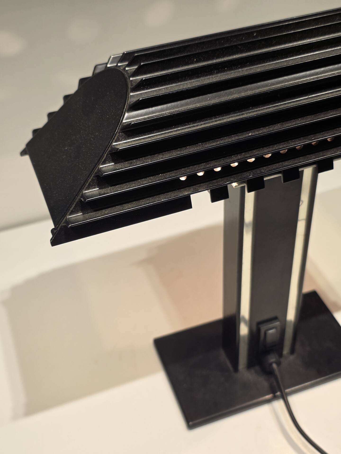 Lampe de bureau halogène Aluminor métal années 70
