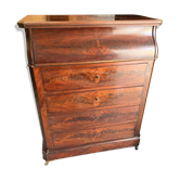 Commode de toilette chemin de fer Louis-Philippe en acajou