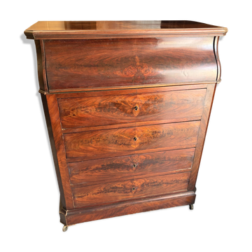 Louis-Philippe mahogany railway toilet commode