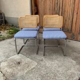Italian Marcel Breuer B32 Cesca Chair, 70s set of 4
