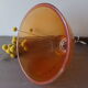 Suspension dome en verre orange