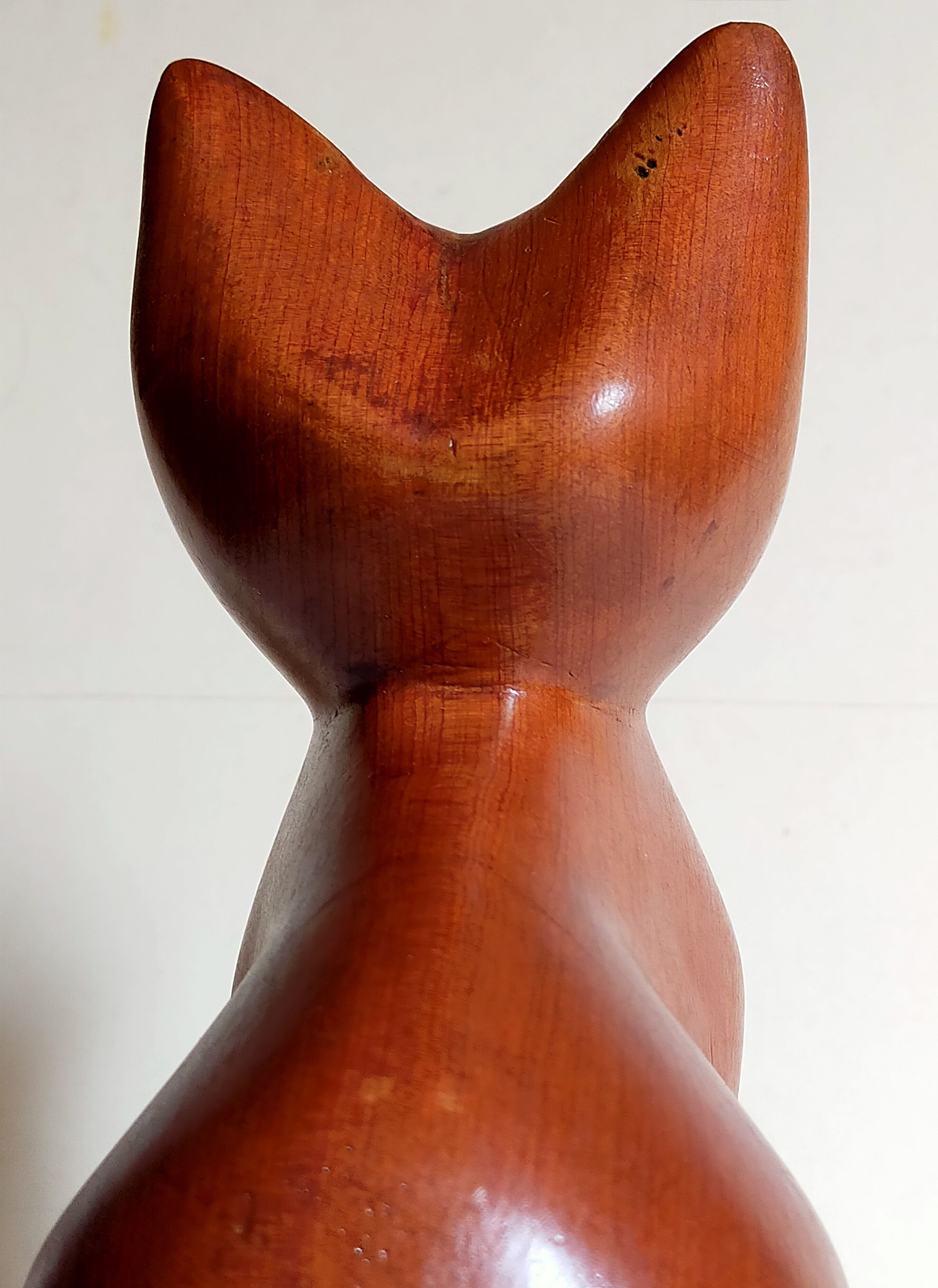 Scandinavian cat in vintage solid wood