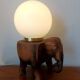 Elephant lamp and opaline