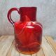 Vase / jug in blown red glass – Murano style – vintage piece from the 1970s