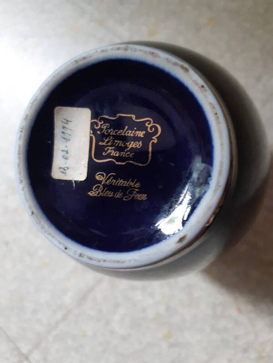 Blue oven vase