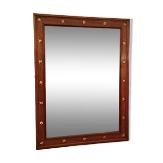 Maison Carlhian mirror in mahogany and brass