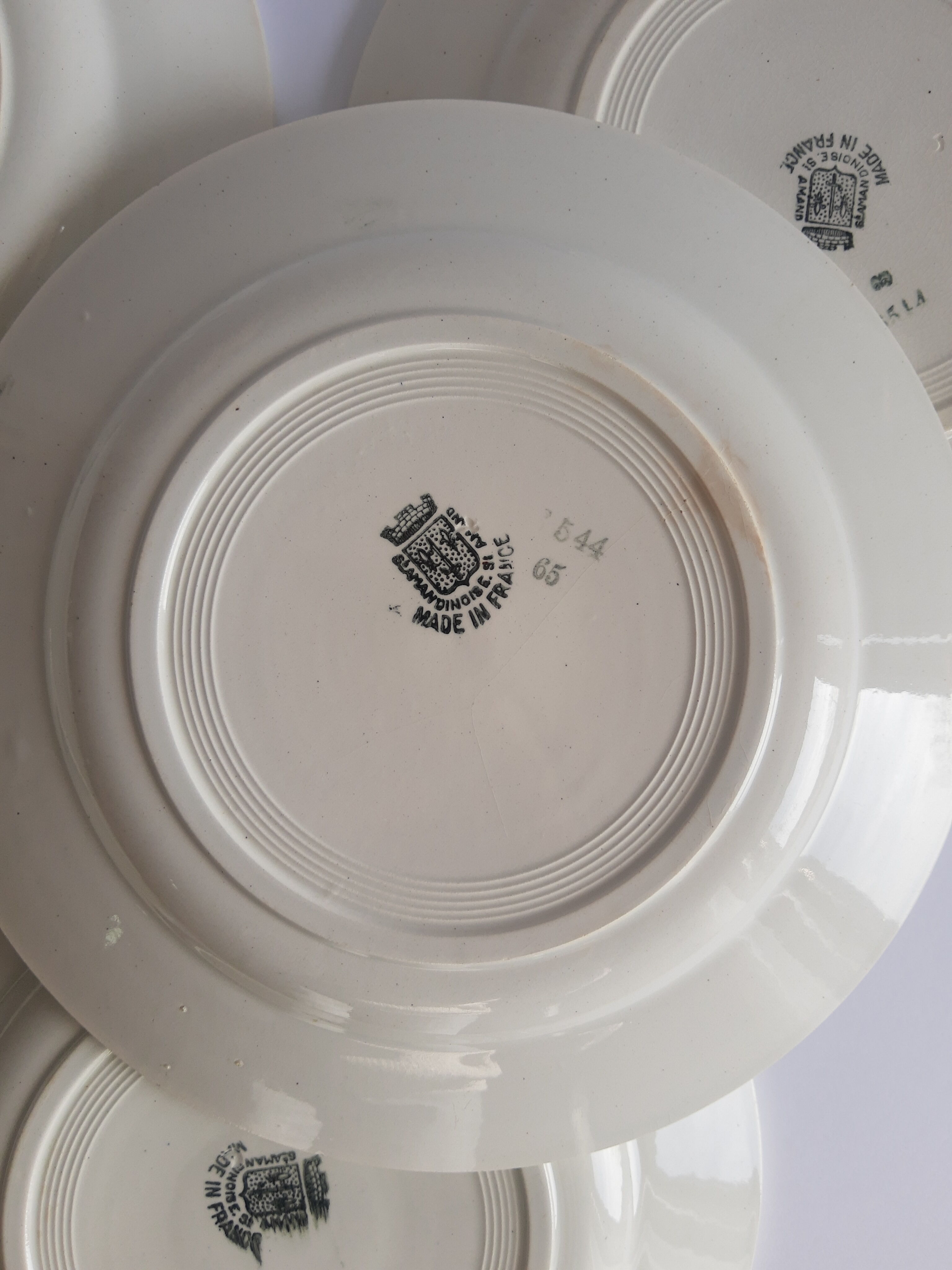 Set of 6 flat plates St amand vintage vintage