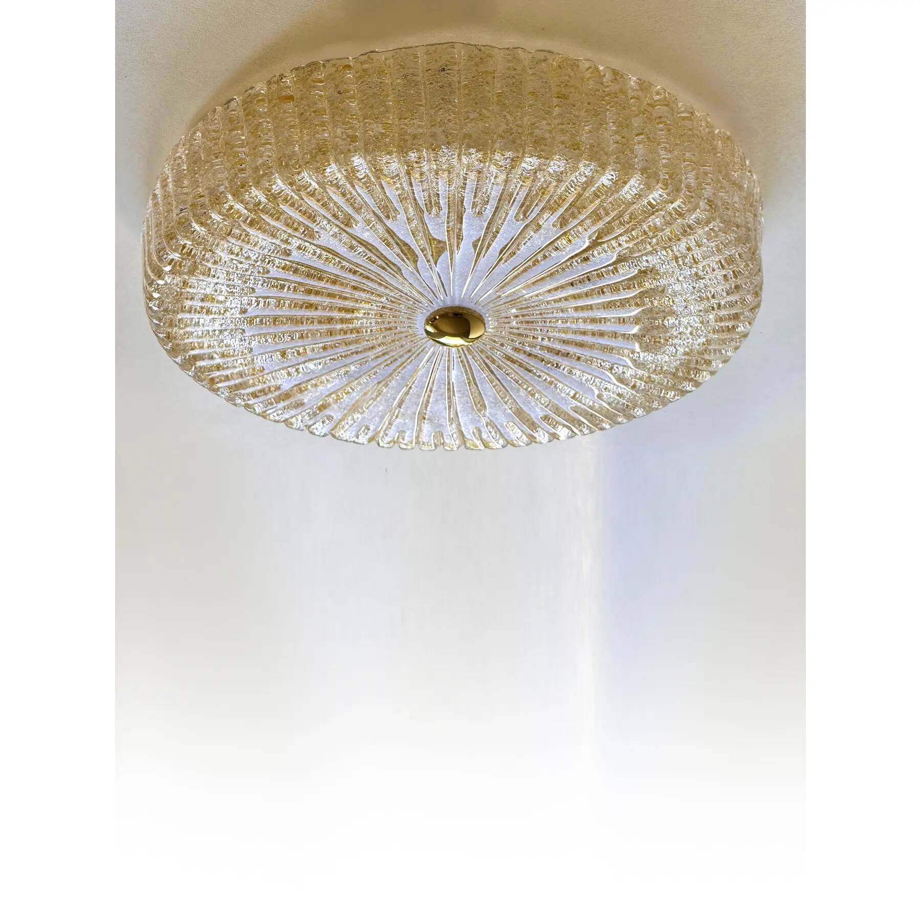 Venetian Gold "Graniglia" Murano Glass Flush Mount