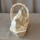 Panier avec saliere poivriere en forme de chat porcelaine de france