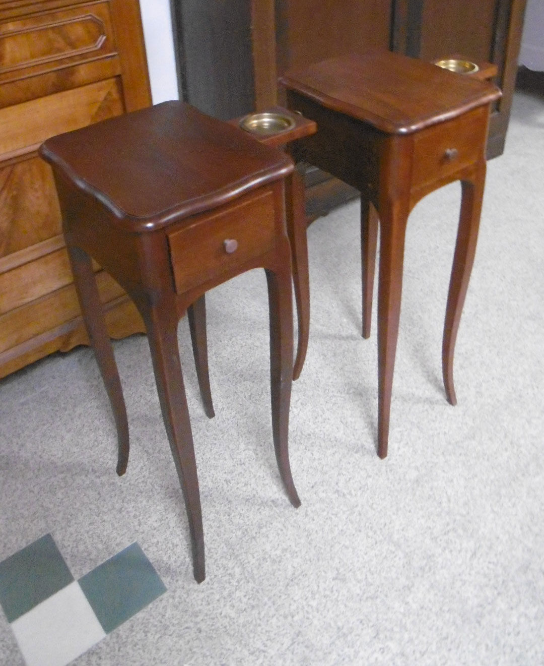 Pair of Louis XV style bedsides in cherry
