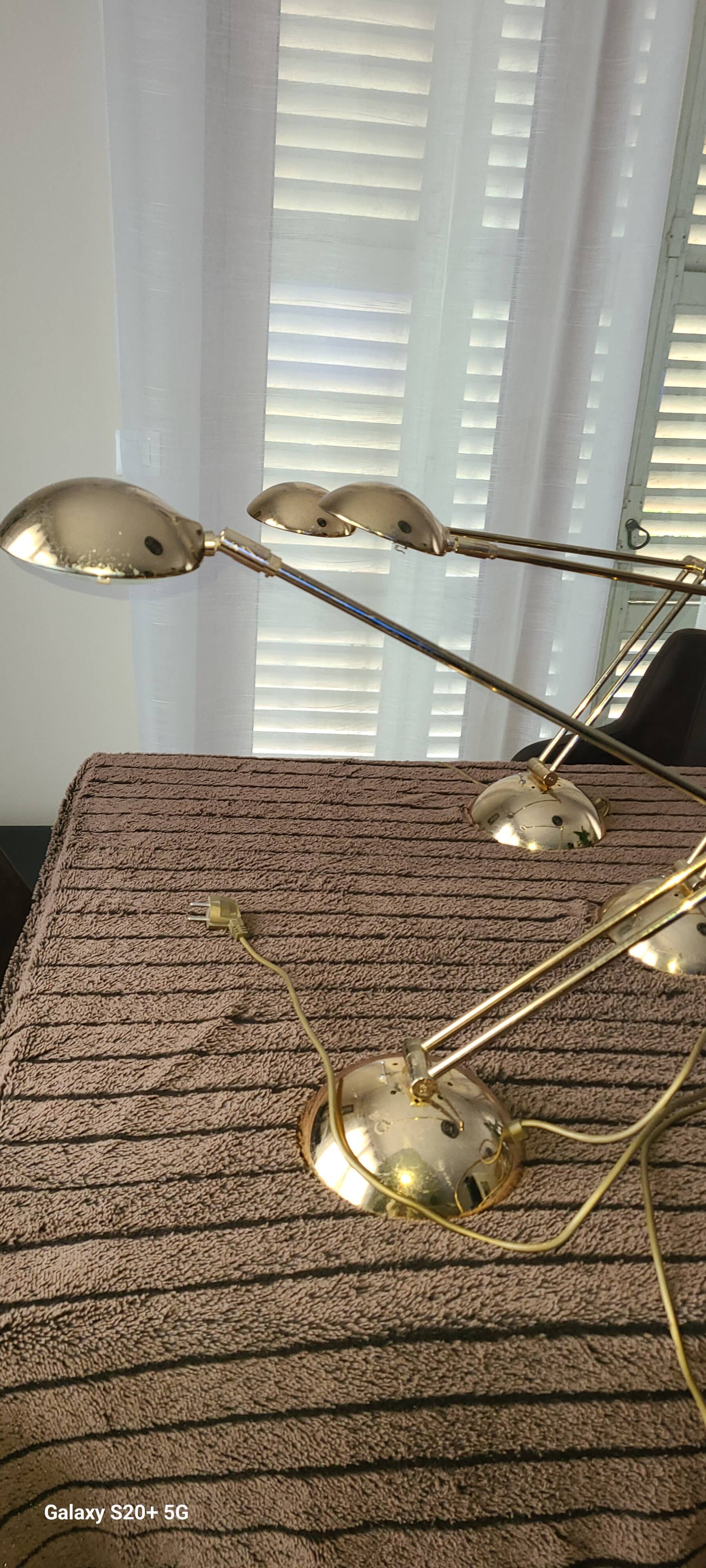 3 lampes de bureau vintage Zonca Voghera