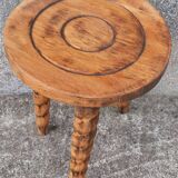 Folk art tripod stool