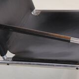 Set of black leather SZ02 armchairs by Martin Visser for t Spectrum