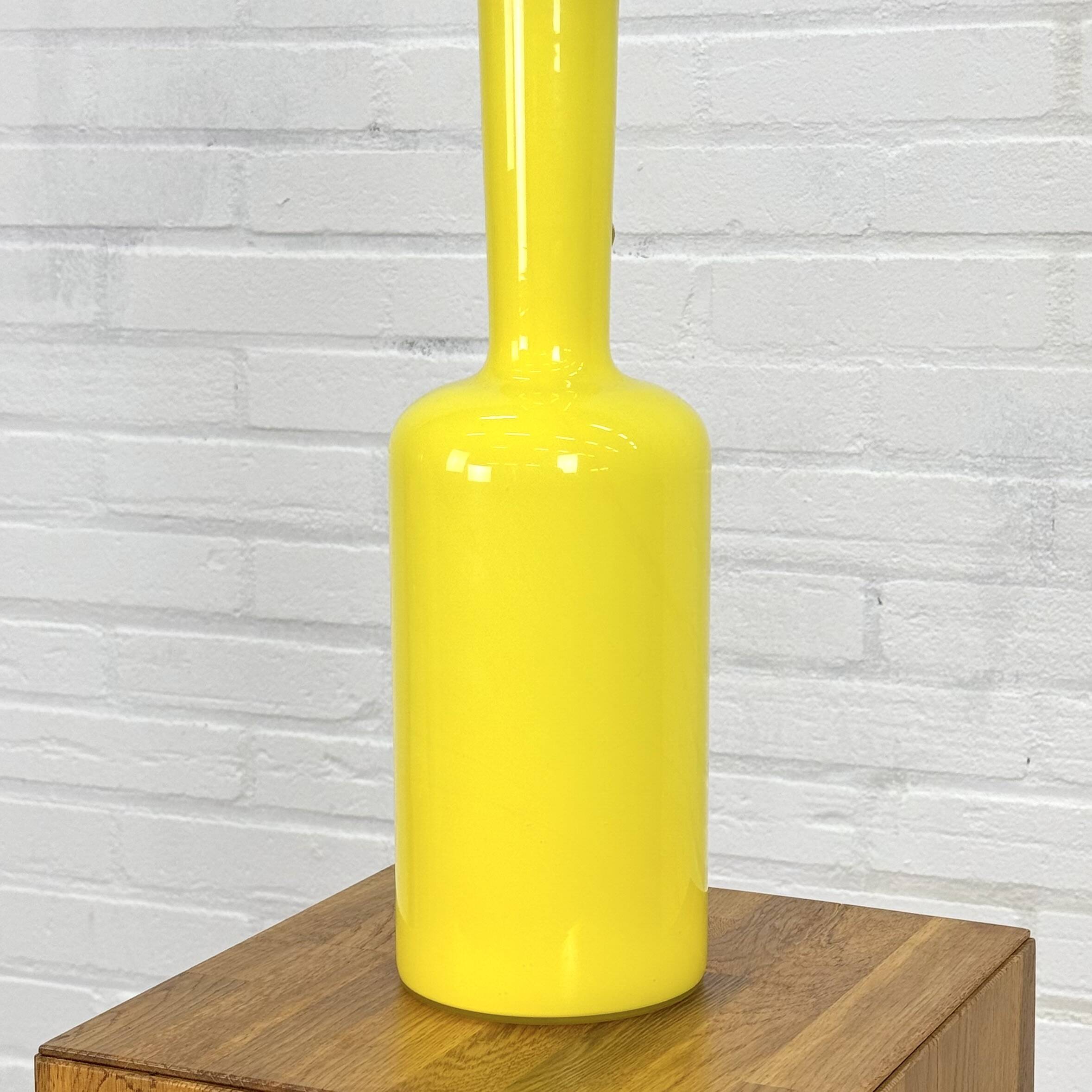 Yellow Italian carafe Opaline by Vinci